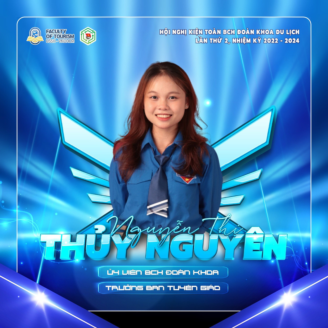 Thủy Nguyên hiện là Ủy viên Ban Chấp hành Đoàn khoa Du lịch.