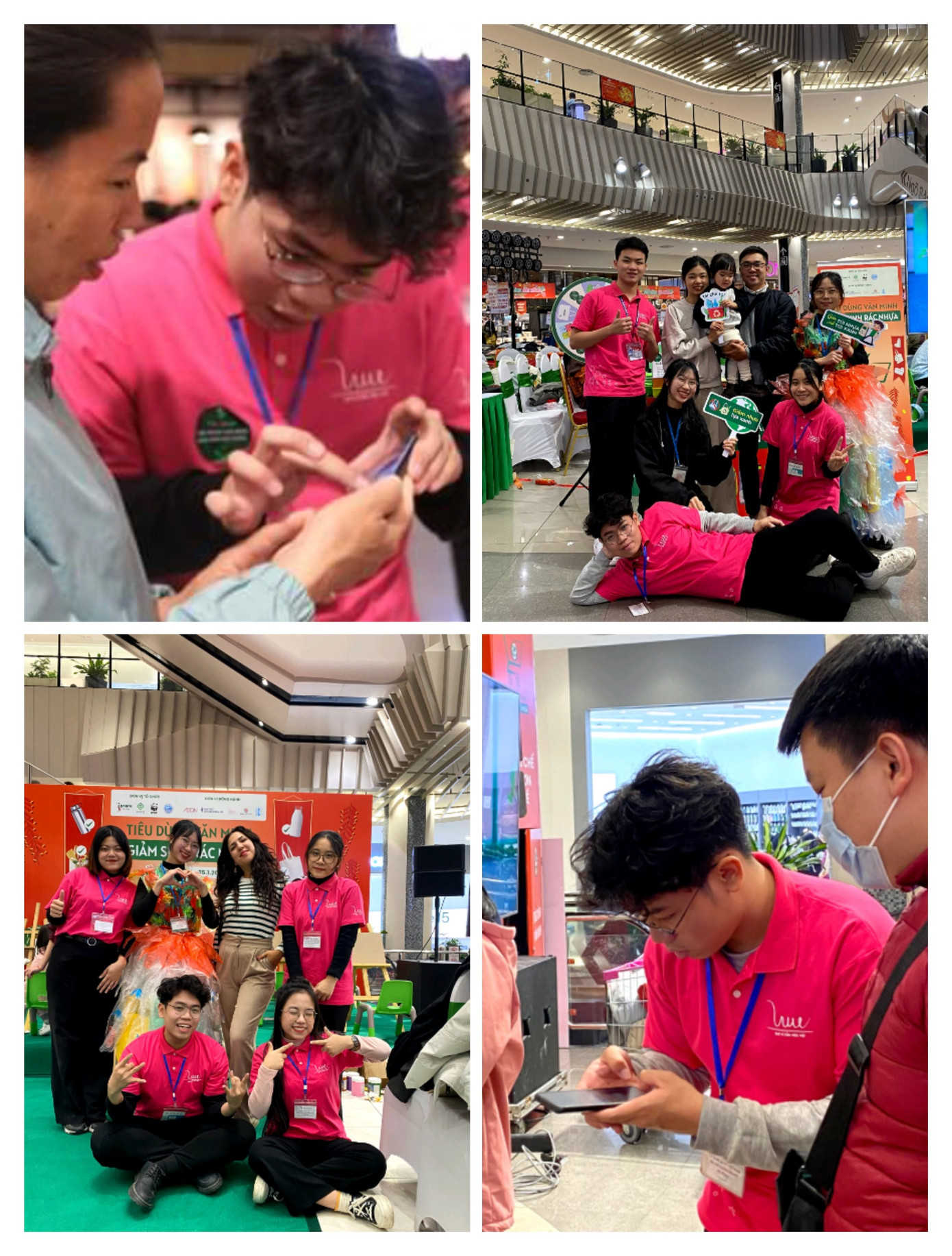 Tình nguyện viên tại chiến dịch ISPONRE 2024 - Tiêu dùng văn minh, giảm sinh rác nhựa ở AEON Mall Hà Đông.