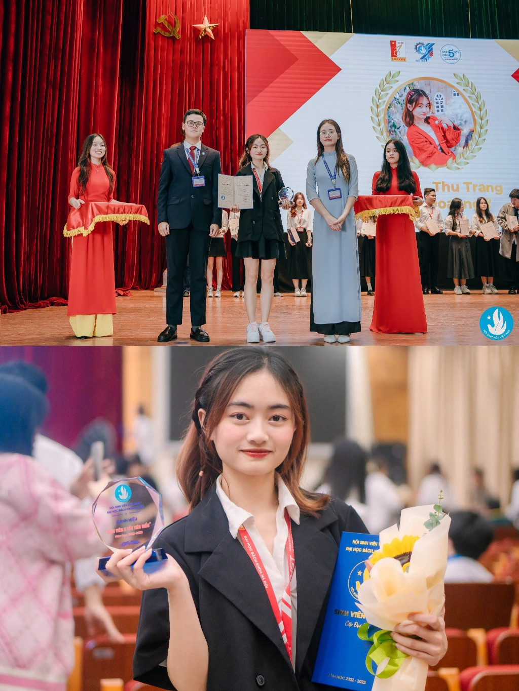 Lần thứ 2 Trần Thu Trang đạt danh hiệu Sinh viên 5 Tốt (Cấp Đại học). Lần thứ 2 Trần Thu Trang đạt danh hiệu Sinh viên 5 Tốt (Cấp Đại học).