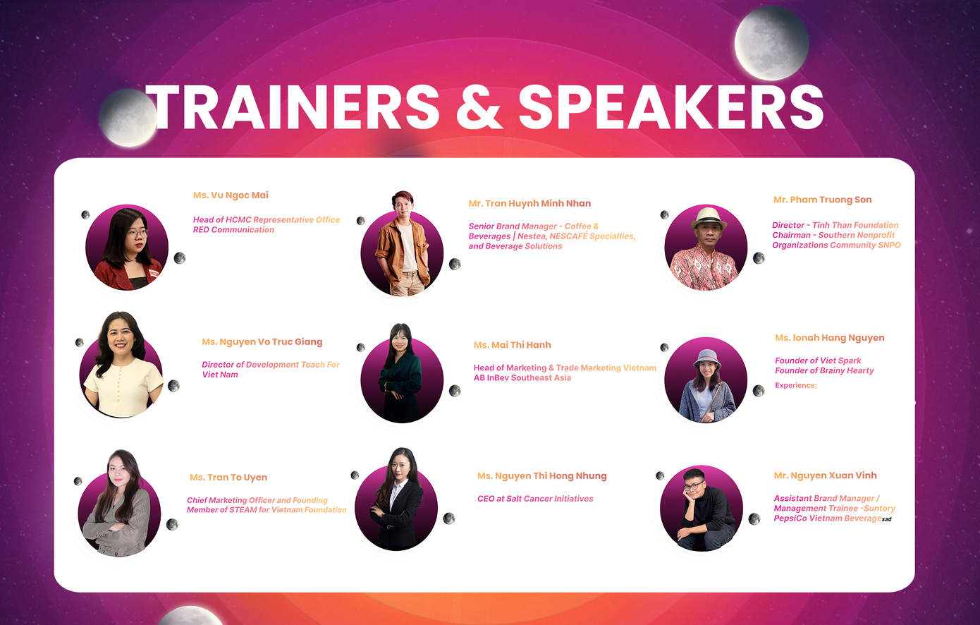 Nhiều chuyên gia trong lĩnh vực được mời tới để hỗ trợ những nhà lãnh đạo trẻ trong hành trình kiến tạo giá trị xã hội.