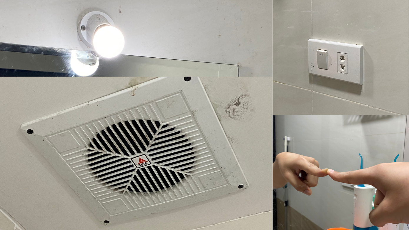 Một số góc trong phòng mà B.P kiểm tra theo hướng dẫn mọi người truyền tay nhau trên mạng xã hội. Một số góc trong phòng mà B.P kiểm tra theo hướng dẫn mọi người truyền tay nhau trên mạng xã hội.