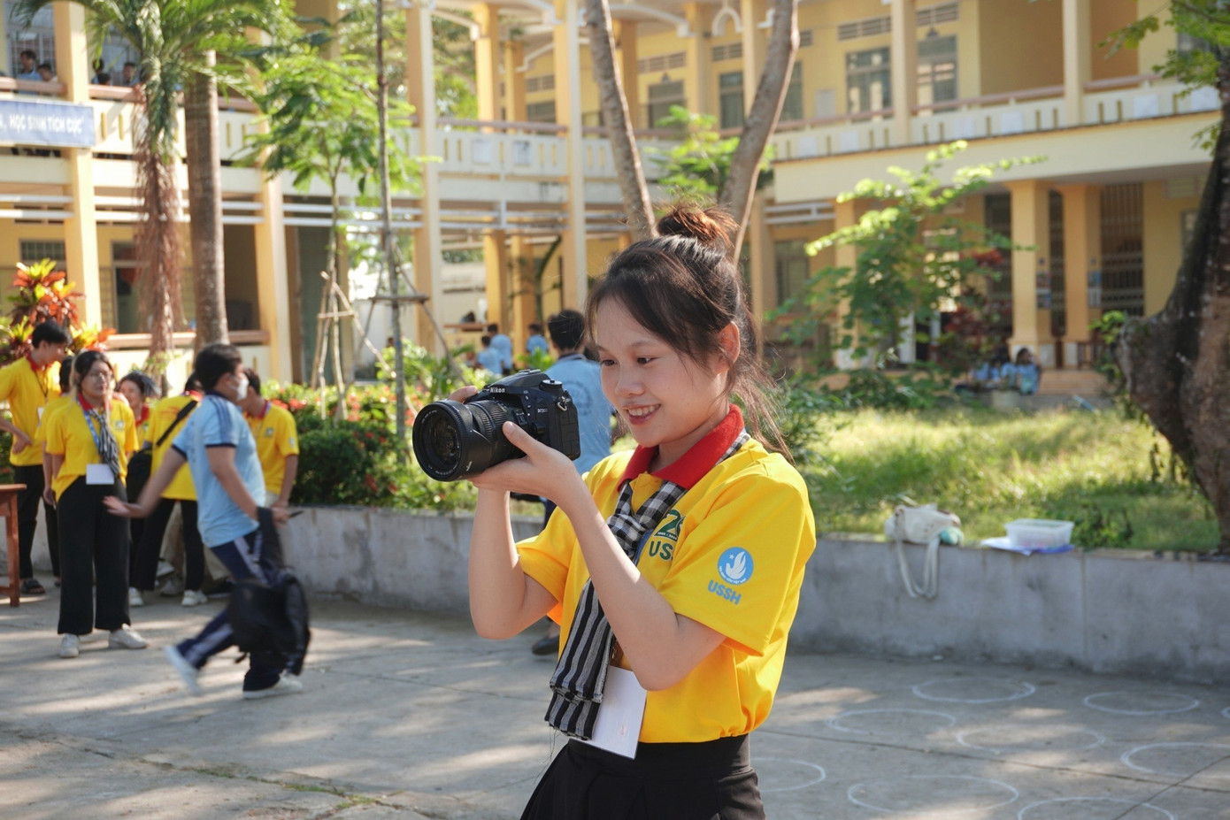 Cô là chiến sĩ Chiến dịch Xuân Tình Nguyện 2024 - Đội hình khoa Du lịch.