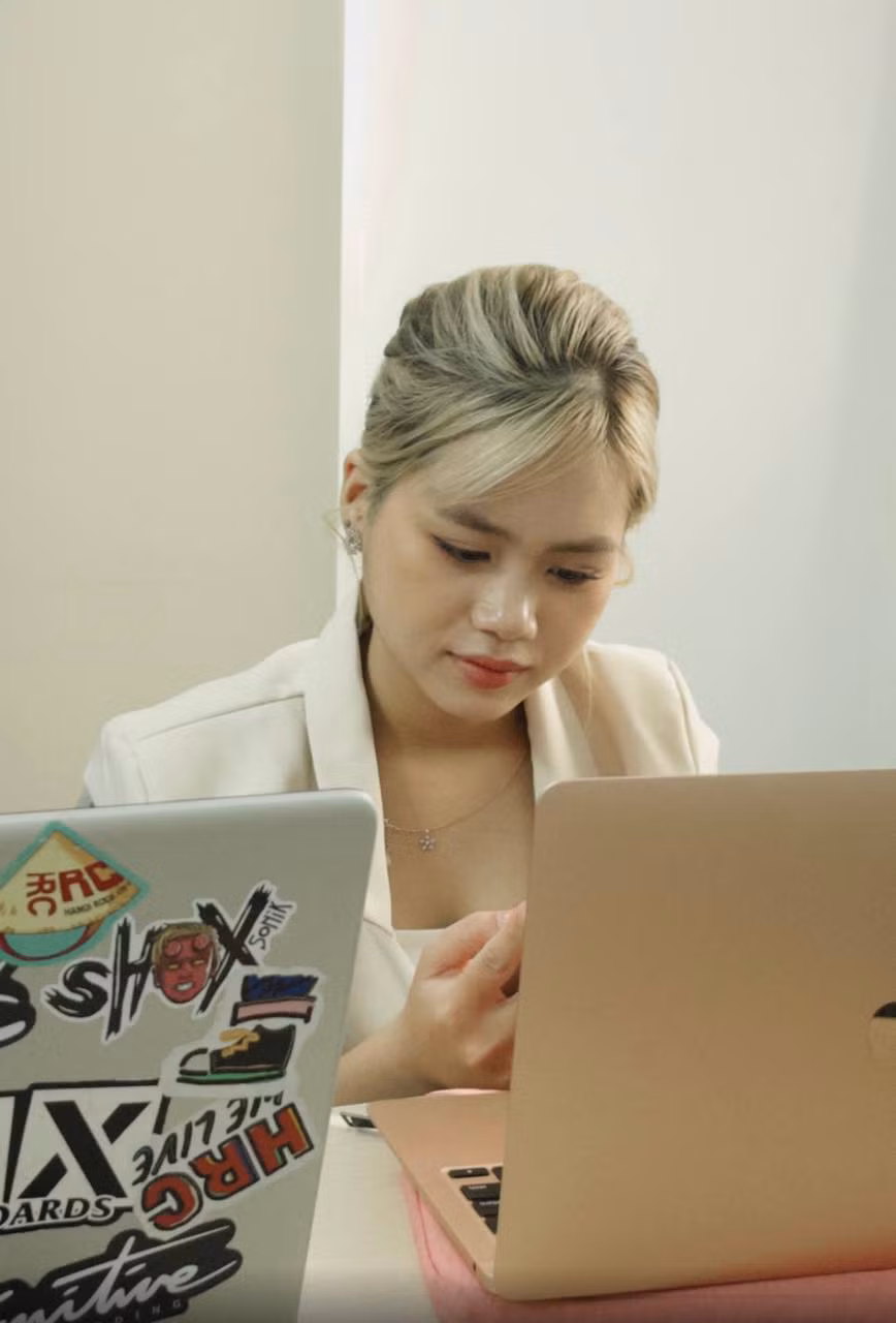 Thiện Mỹ khi làm truyền thông tại một Agency.