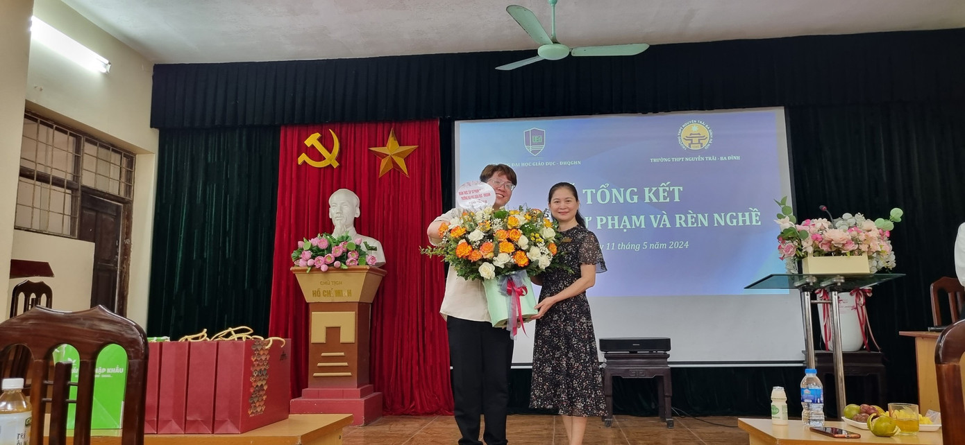 Hoạt động tại lễ Tổng kết thực tập Sư phạm và Rèn nghề tháng 5 năm 2024.