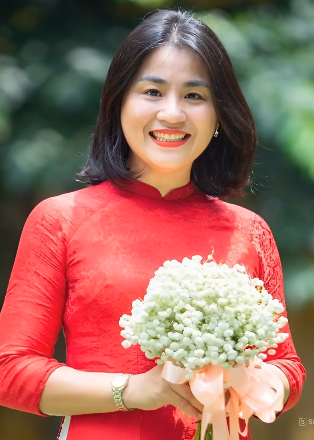 Cô Hoàng Minh Tuệ, giáo viên Trường THCS Giảng Võ.