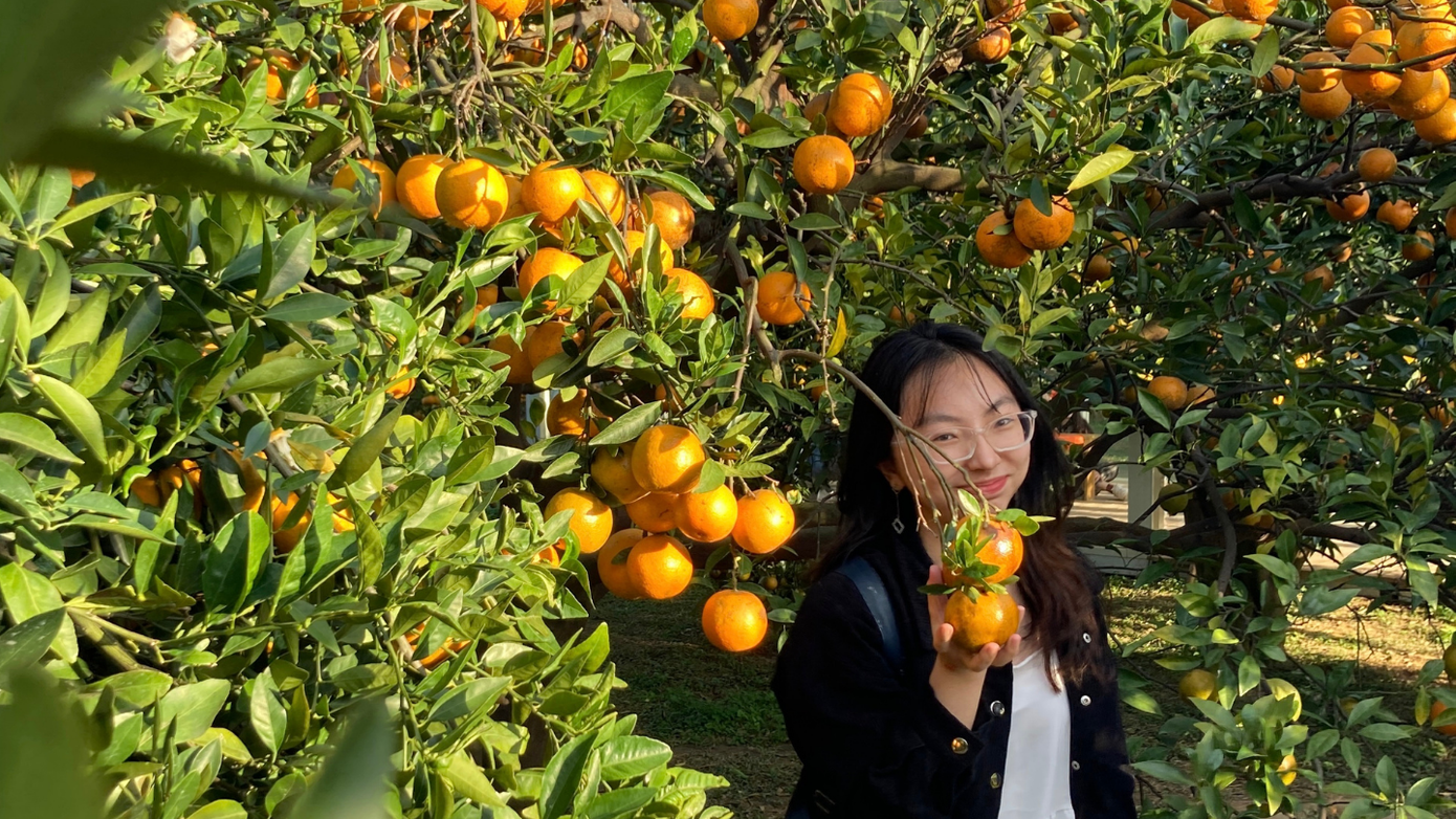 Hoa trong một lần đi chơi tại Đài Loan.