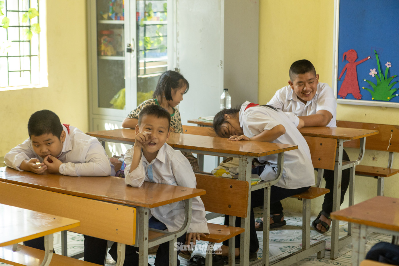Lớp học dành cho các em học sinh khuyết tật trí tuệ. Lớp học dành cho các em học sinh khuyết tật trí tuệ.