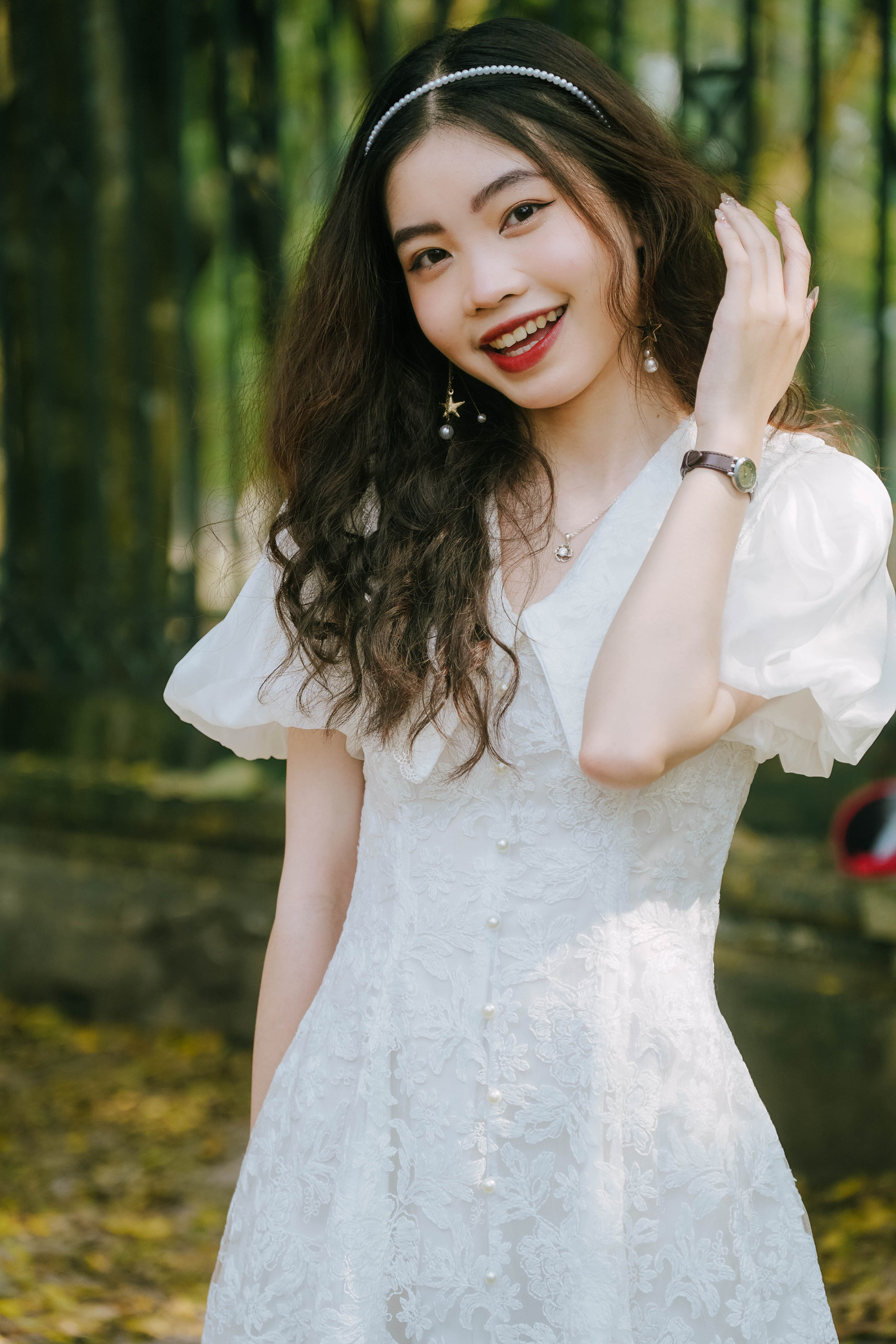 Dương Diệu Linh sinh viên chuyên ngành Phân tích Tài chính - chương trình đào tạo Chất lượng cao tại Học viện Tài chính.