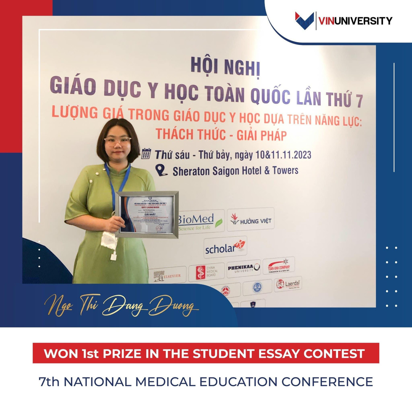 Đăng Dương đạt giải nhất bài luận tại Hội nghị Quốc gia Thường niên về Giáo dục Y khoa lần thứ VII năm 2023. Đăng Dương đạt giải nhất bài luận tại Hội nghị Quốc gia Thường niên về Giáo dục Y khoa lần thứ VII năm 2023.