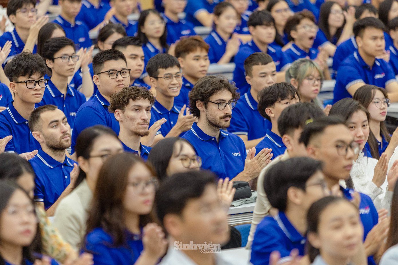 Tân sinh viên K15 USTH. (Ảnh: Lê Vượng) Tân sinh viên K15 USTH. (Ảnh: Lê Vượng)