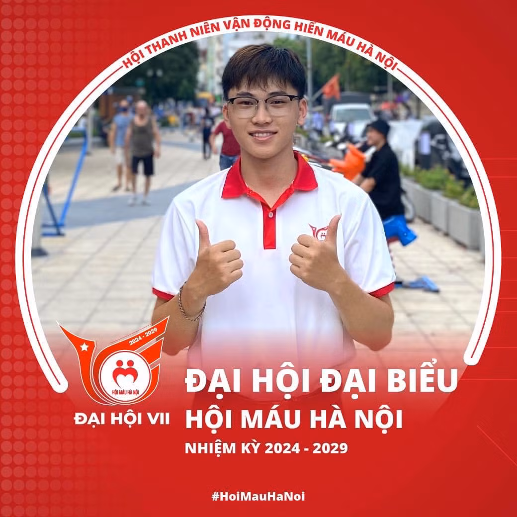 Thế An tại Đại hội Đại biểu Hội Thanh niên Vận động Hiến máu Hà Nội.