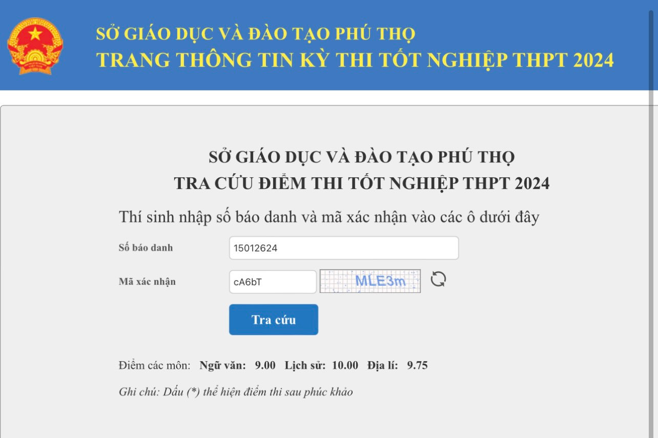 Kết quả thi lại không phụ lòng người