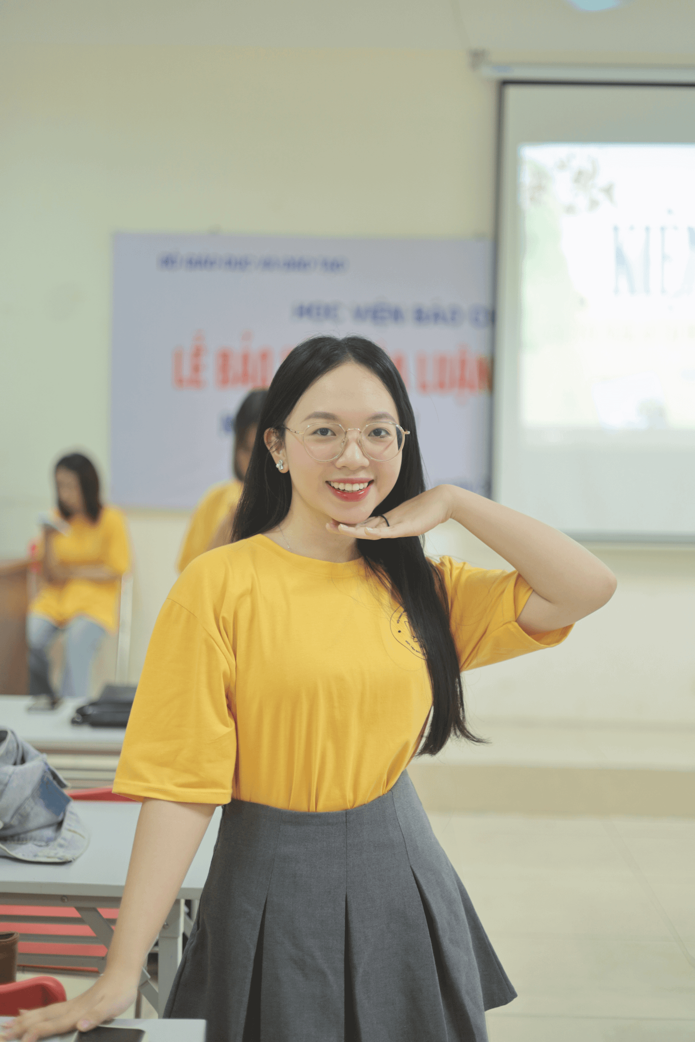 Thuý Nhân đang hoạt động tại Đội Sinh viên tình nguyện Nghệ An thuộc Học viện Báo chí và Tuyên truyền.