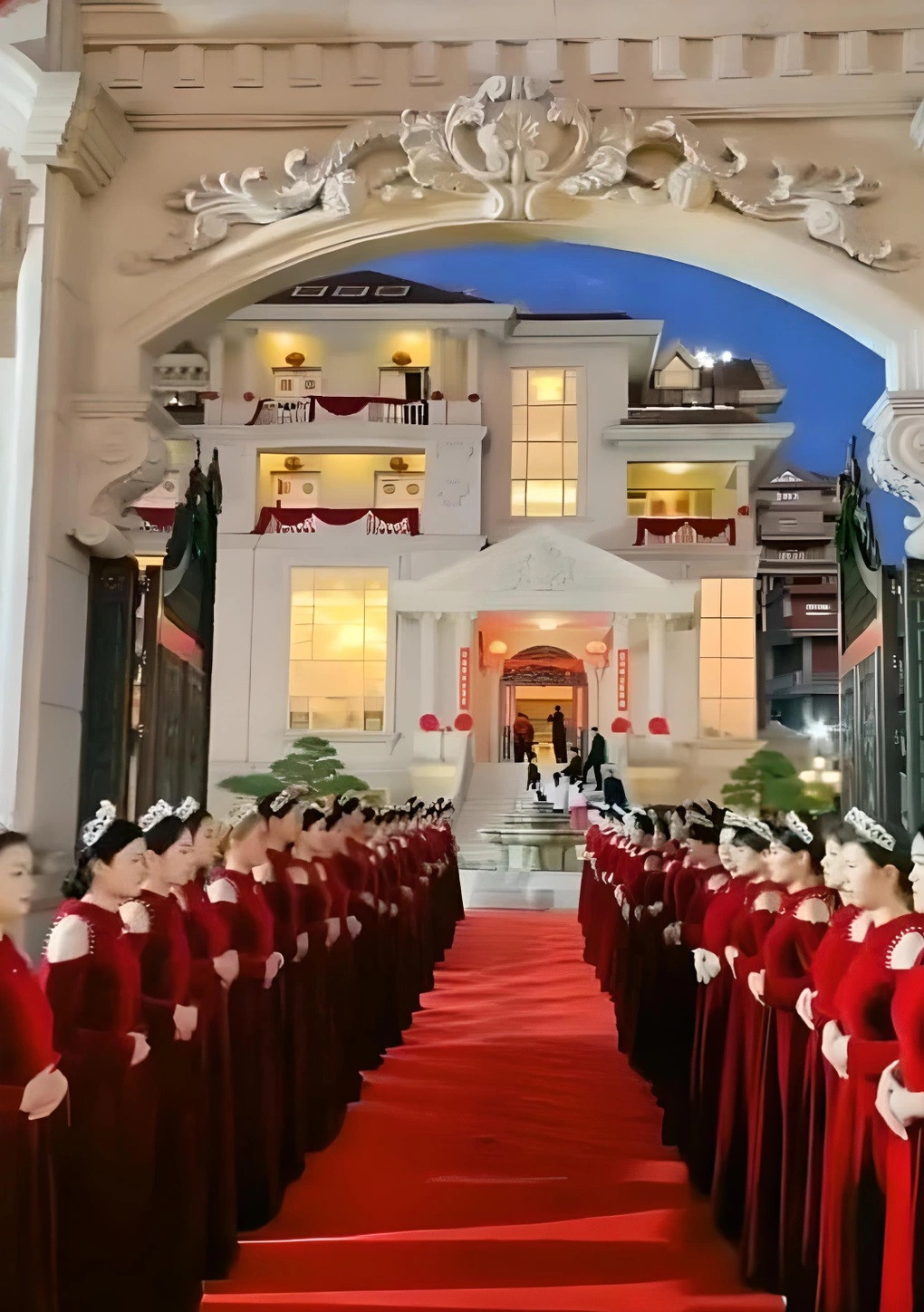 Khung cảnh lối vào nơi tổ chức lễ cưới (Ảnh: Chụp màn hình).