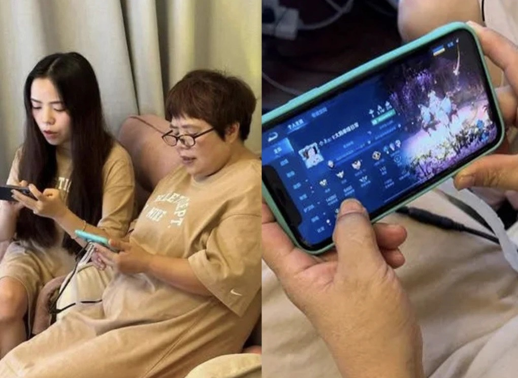 Bà Dương Tú Dung chơi game cùng con gái (Ảnh: HK Goldens). Bà Dương Tú Dung chơi game cùng con gái (Ảnh: HK Goldens).