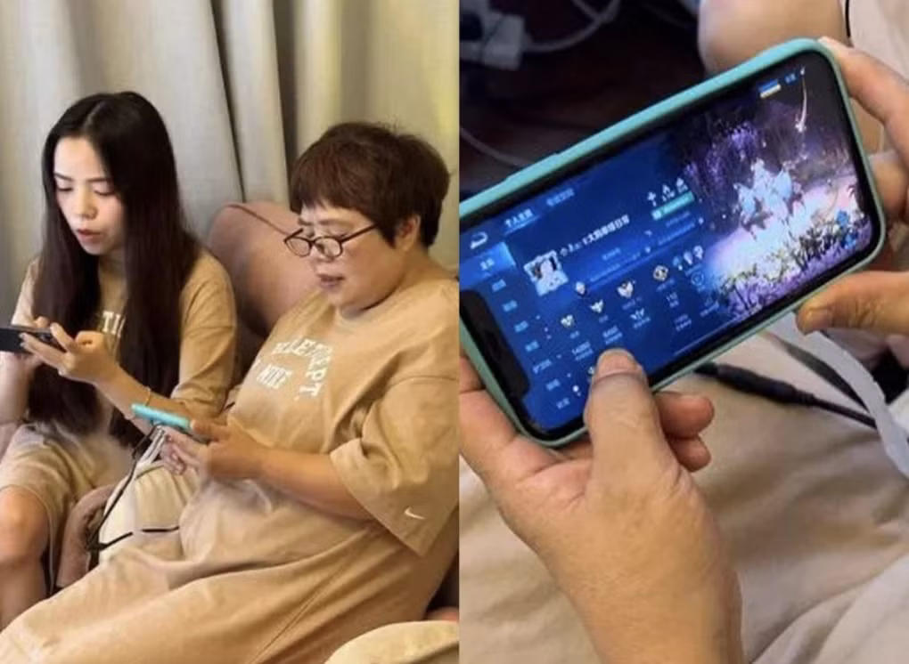 Bà Dương Tú Dung chơi game cùng con gái (Ảnh: HK Goldens).