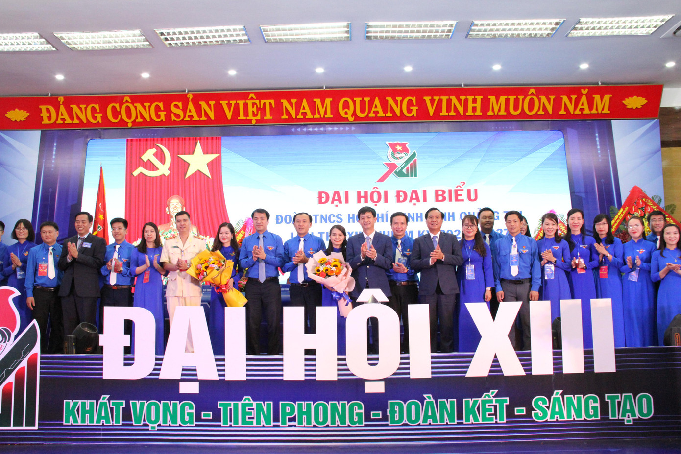 Lãnh đạo T.Ư Đoàn và tỉnh Quảng Trị chúc mừng Đại hội Tỉnh Đoàn Quảng Trị lần thứ XIII.