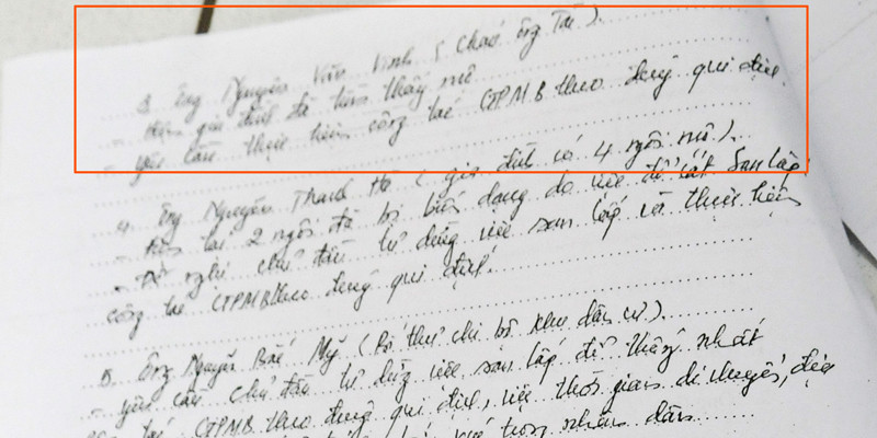 Biên bản ngày 10-3-2011 (ảnh trên) và biên bản ngày 13-3-2012 (ảnh dưới) của hộ ông Nguyễn Văn Vinh