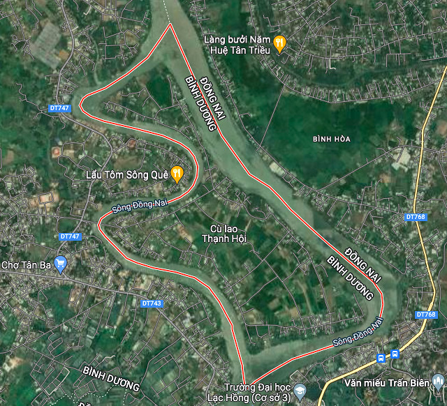 Cù lao Thạnh Hội nhìn từ vệ tinh. Cù lao Thạnh Hội nhìn từ vệ tinh.