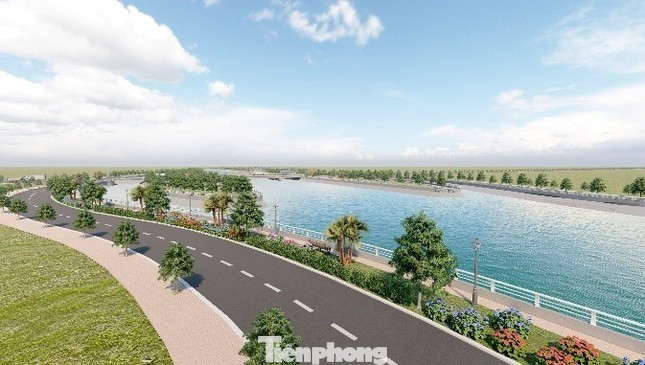 Phối cảnh đường dân sinh hai bên kênh sau khi hoàn thành.