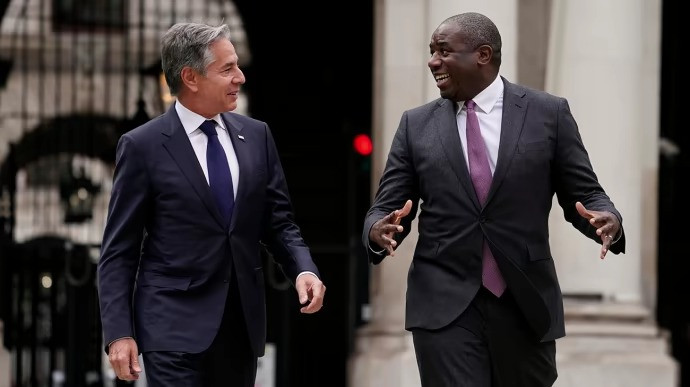 Ngoại trưởng Anh David Lammy và Ngoại trưởng Mỹ Antony Blinken. (Ảnh: Getty Images) Ngoại trưởng Anh David Lammy và Ngoại trưởng Mỹ Antony Blinken. (Ảnh: Getty Images)