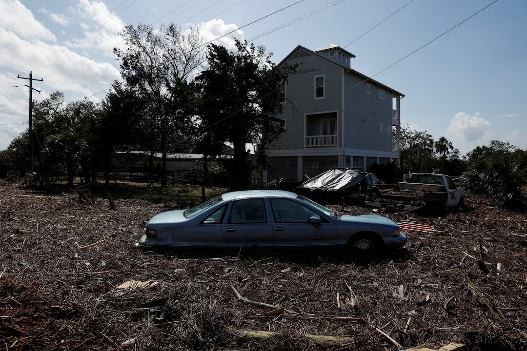 Cảnh tượng tan hoang sau bão ở Florida. (Ảnh: Reuters) Cảnh tượng tan hoang sau bão ở Florida. (Ảnh: Reuters)