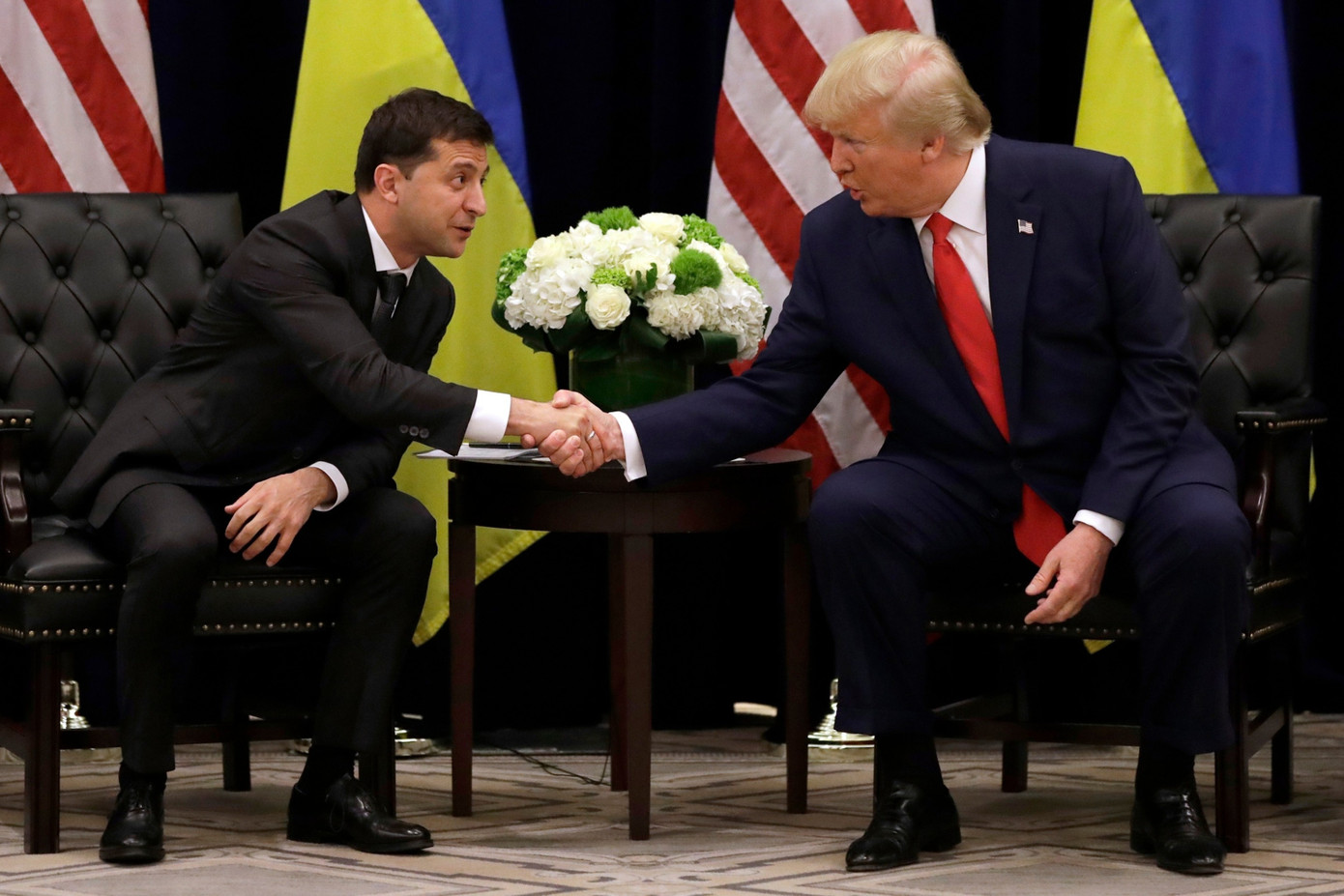 Ông Donald Trump và ông Volodymyr Zelensky gặp nhau năm 2019. (Ảnh: AP)
