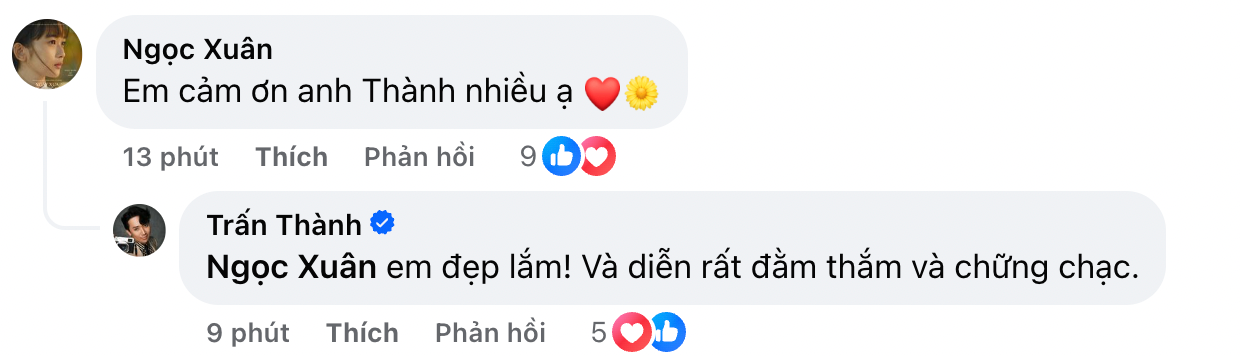 Đạo diễn/ nhà sản xuất phim Trấn Thành dành lời khen cho Ngọc Xuân.