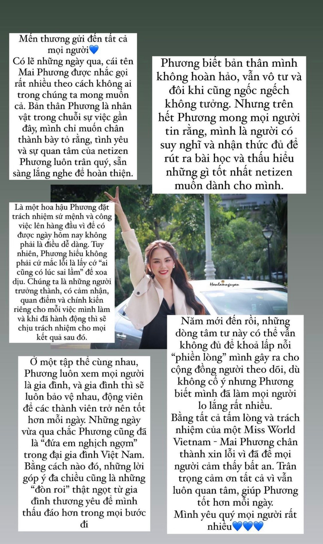 Nguyên văn đăng dài của Hoa hậu Mai Phương trên Instagram. Nguyên văn đăng dài của Hoa hậu Mai Phương trên Instagram.
