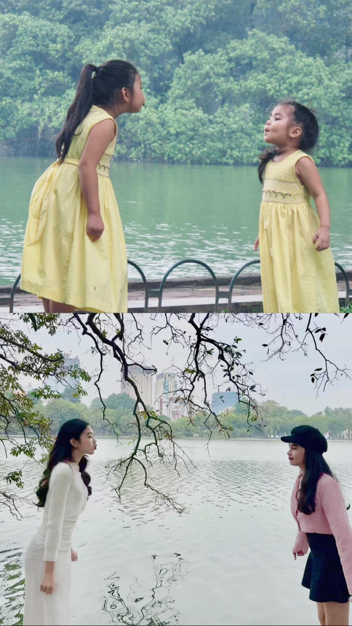 Lọ Lem khoe ảnh ngày ấy - bây giờ của mình và Hạt Dẻ nhân dịp sinh nhật em gái.