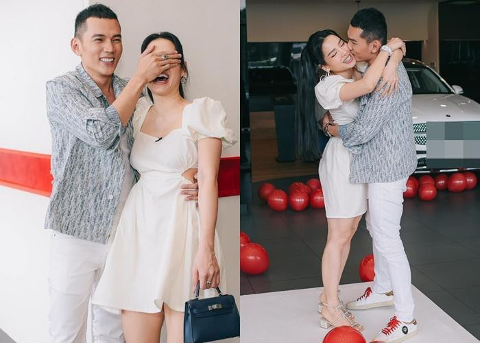 Lý Bình từng tạo bất ngờ cho Phương Trinh Jolie bằng xế hộp đắt đỏ. Lý Bình từng tạo bất ngờ cho Phương Trinh Jolie bằng xế hộp đắt đỏ.