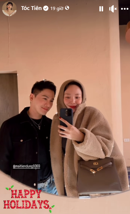 Ca sĩ Tóc Tiên cũng đón Noel 2023 trong không khí lạnh ở miền Bắc.