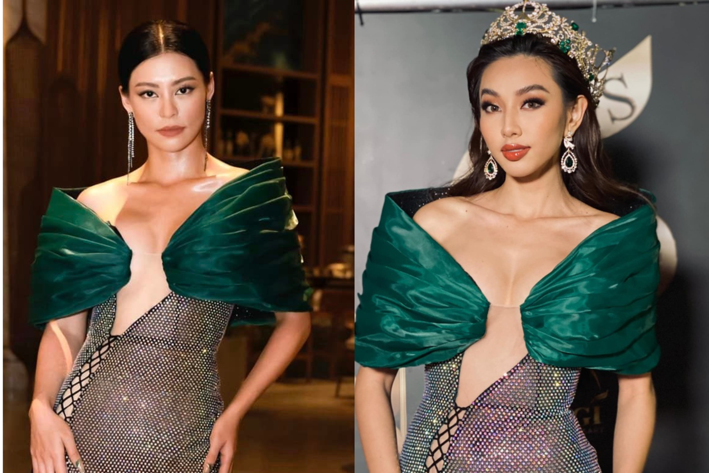 Bùi Lan Hương cũng diện kiểu đầm cut out táo bạo "đụng hàng" với Hoa hậu Thùy Tiên.