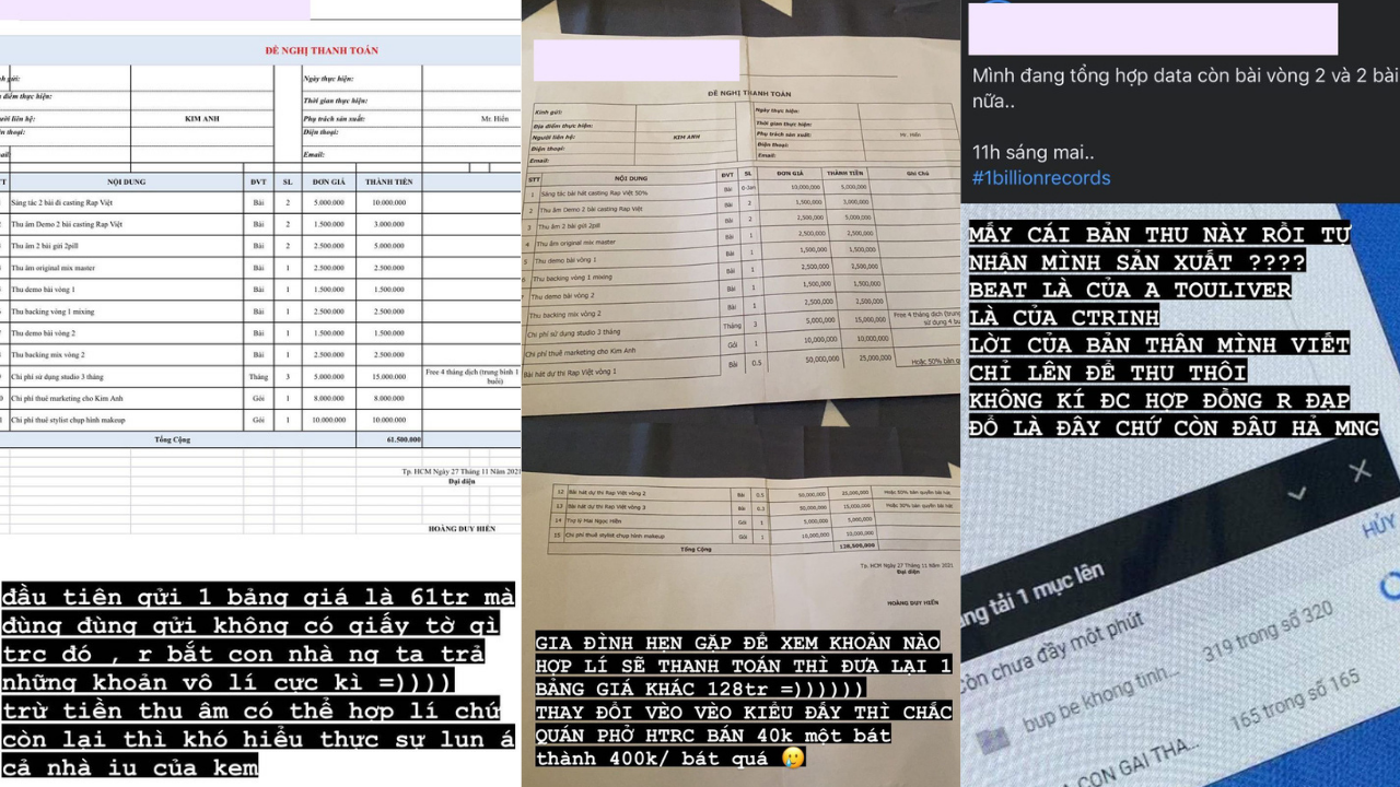 Loạt bằng chứng về những khoản tiền được cho là "vô lý" của công ty cũ được Kellie đăng tải.