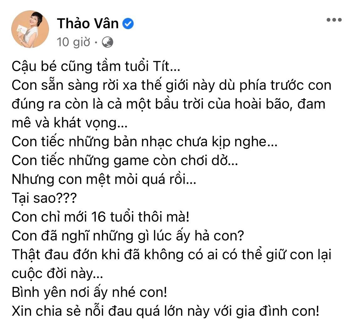 Là một người mẹ có con tầm tuổi, MC Thảo Vân đã có những tâm sự chạm tới trái tim. Là một người mẹ có con tầm tuổi, MC Thảo Vân đã có những tâm sự chạm tới trái tim.