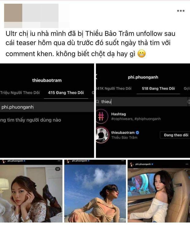 Thiều Bảo Trâm bất ngờ bỏ theo dõi Phí Phương Anh trên Instagram.