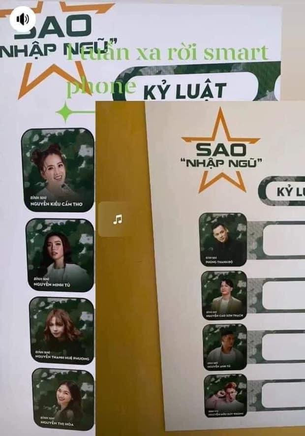 Ngoài Hòa Minzy, Độ Mixi, Puka, dàn nghệ sĩ tham gia Sao Nhập Ngũ mùa mới còn có siêu mẫu Minh Tú, Cara, S.T Sơn Thạch, Anh Tú, Duy Khánh.