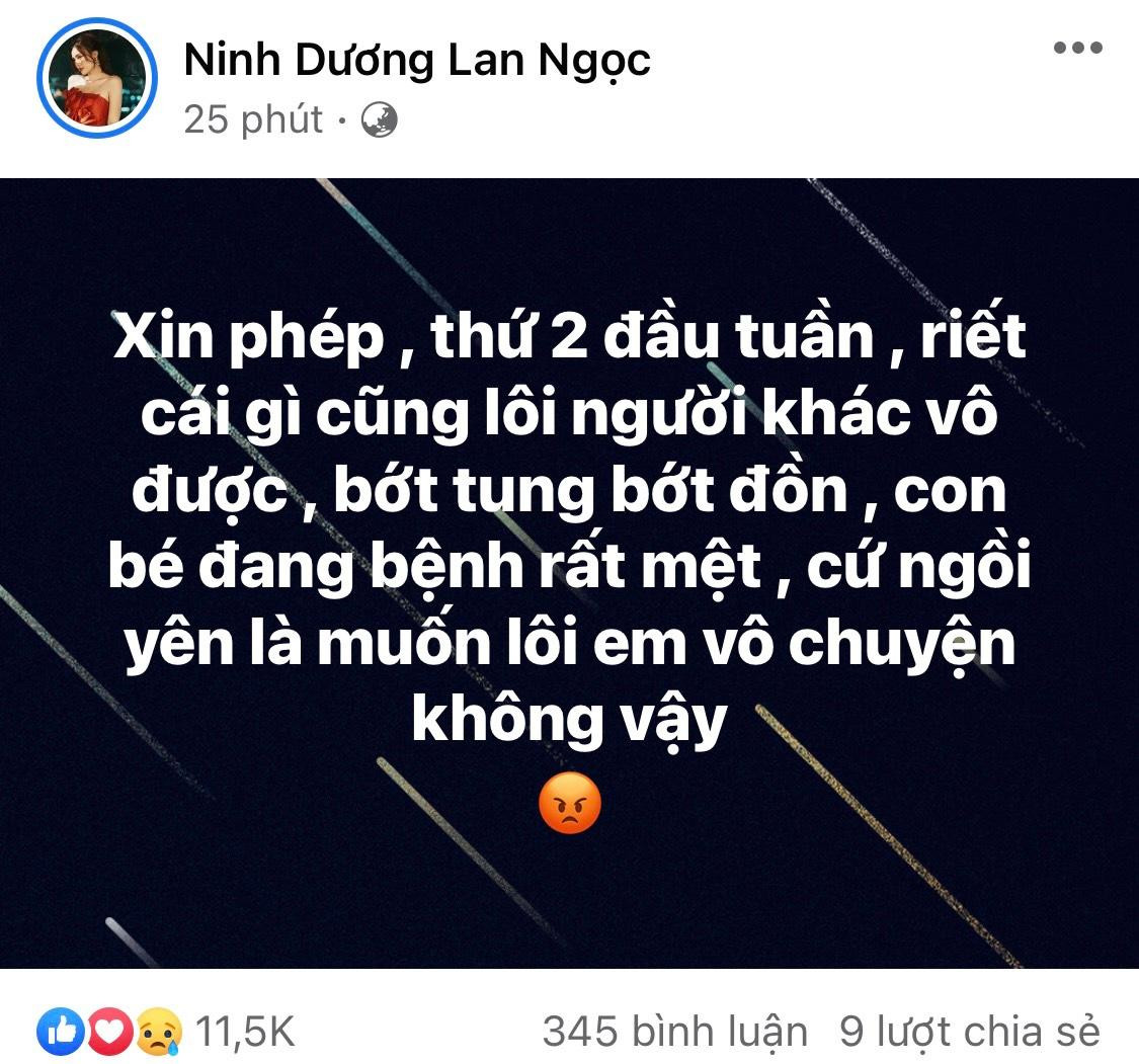 Nguyên văn chia sẻ của Lan Ngọc trên Facebook cá nhân.