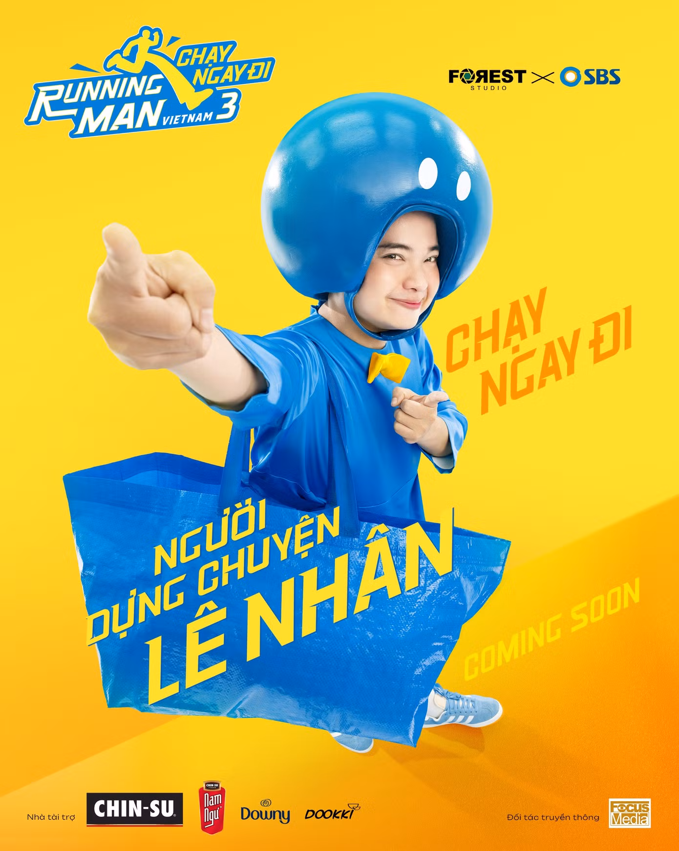 "Chị Ca Nô" Lê Nhân khiến khán giả thích thú khi vào vai Người Dựng Chuyện trong Running Man Vietnam mùa 3. Nguồn ảnh: BTC.