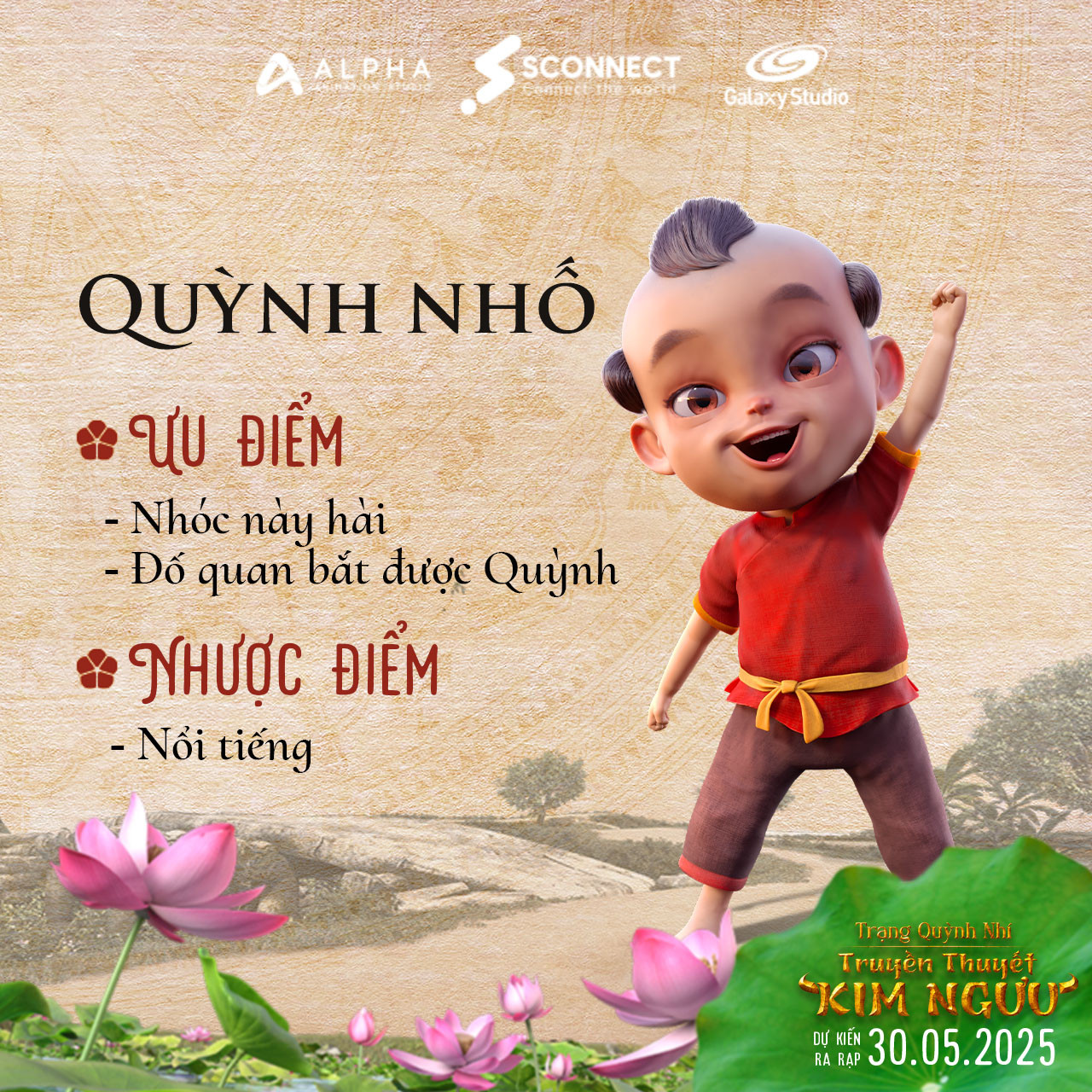 Màn giới thiệu nhân vật "đậm đà" của ê-kíp Trạng Quỳnh Nhí: Truyền Thuyết Kim Ngưu.