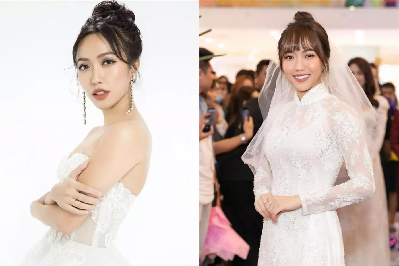 Diệu Nhi tiết lộ bản thân "ghiền" làm cô dâu. Diệu Nhi tiết lộ bản thân "ghiền" làm cô dâu.