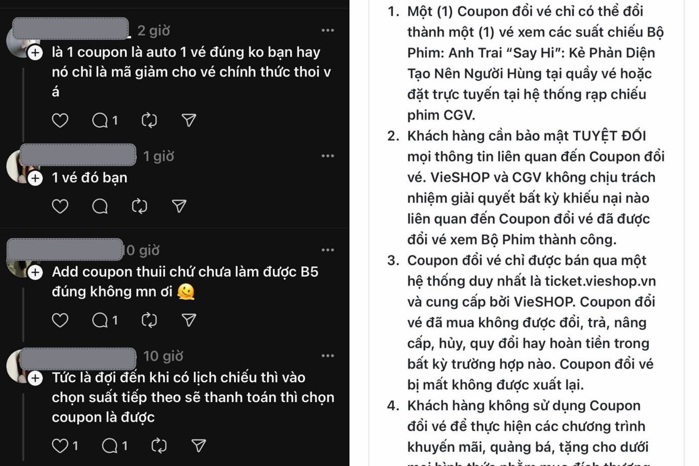 Hình thức coupon quy đổi vé phim tài liệu Anh Trai &quot;Say Hi&quot; khiến khán giả cảm thấy lạ lẫm.