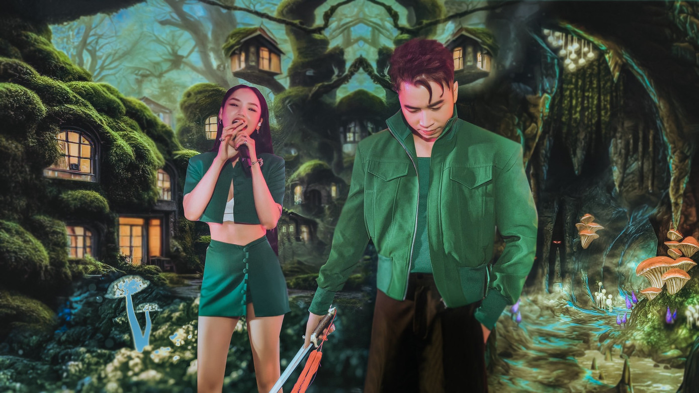 Một người hâm mộ còn khiến cư dân mạng &quot;cạn lời&quot; khi &quot;chơi lớn&quot; thay đổi phông nền sân khấu thành background... rừng xanh.