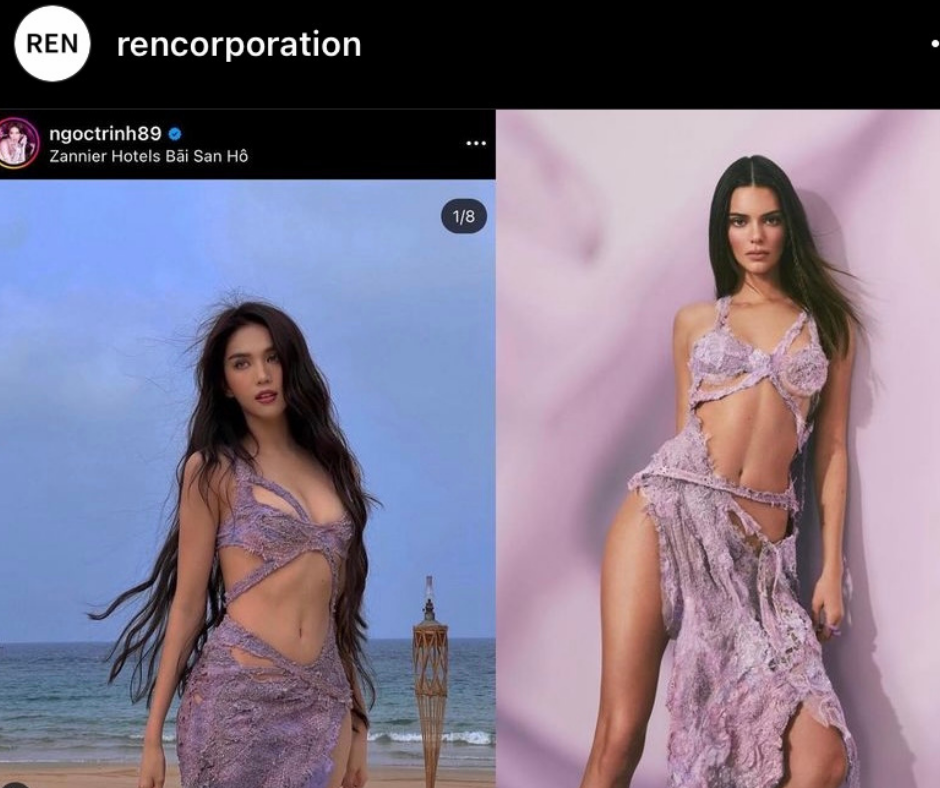 Ngọc Trinh từng gây "bão" MXH khi bị chính nhãn hàng tố đạo nhái. Ngọc Trinh từng gây "bão" MXH khi bị chính nhãn hàng tố đạo nhái.