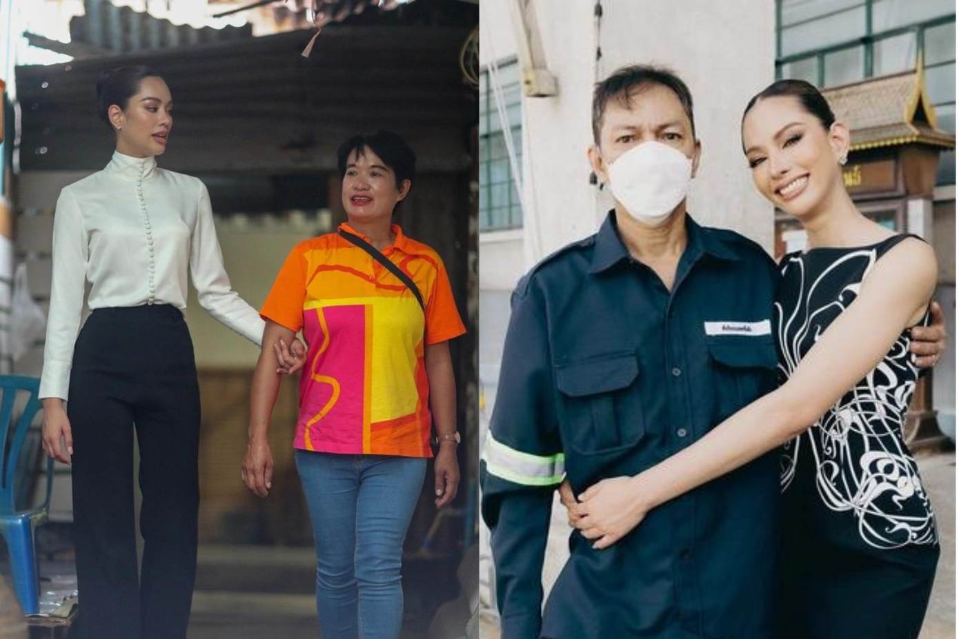 Hoa hậu Hoàn vũ Thái Lan 2022 "ghi điểm" trong mắt công chúng bởi thái độ tự hào, trân trọng công việc của bố mẹ.