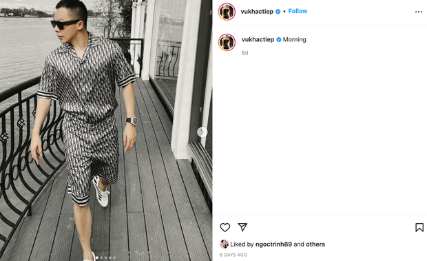 Sau khi vướng phải nghi vấn dùng đồ giả, Vũ Khắc Tiệp vẫn chưa có bất kỳ động thái lên tiếng chính thức nào.