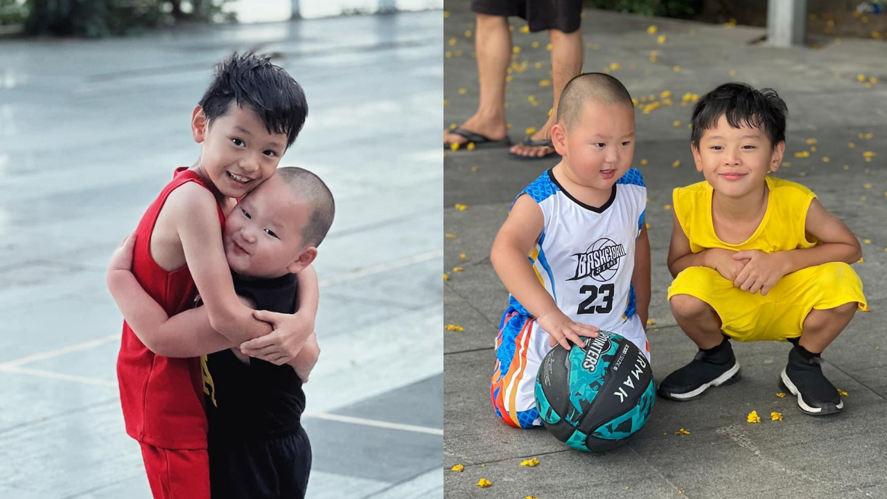 Hai anh em đồng hành với nhau ở mọi "mặt trận" từ đi học, đi ăn hay đi tập thể thao. Hai anh em đồng hành với nhau ở mọi "mặt trận" từ đi học, đi ăn hay đi tập thể thao.