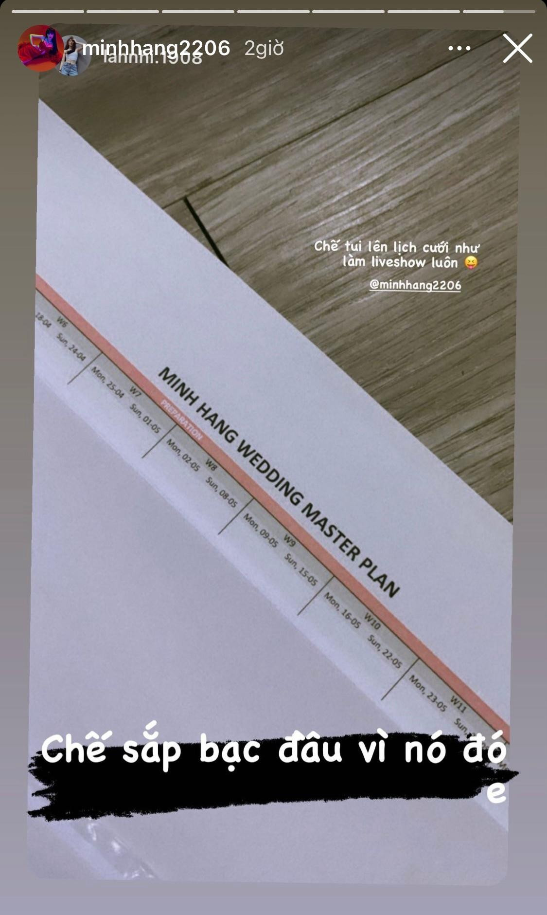 Động thái đáng chú ý của Minh Hằng trên Instagram cá nhân. Động thái đáng chú ý của Minh Hằng trên Instagram cá nhân.