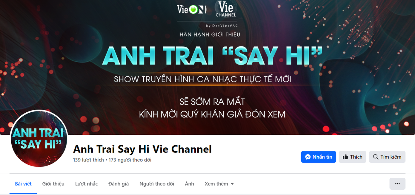 Fanpage chính thức của Anh Trai "Say Hi" cũng đã xuất hiện.