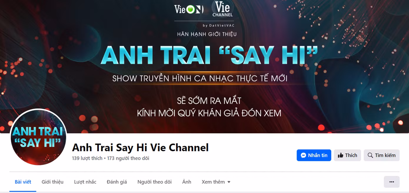 Fanpage chính thức của Anh Trai "Say Hi" cũng đã xuất hiện. Fanpage chính thức của Anh Trai "Say Hi" cũng đã xuất hiện.